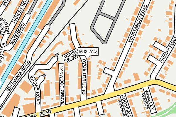 M33 2AQ map - OS OpenMap – Local (Ordnance Survey)