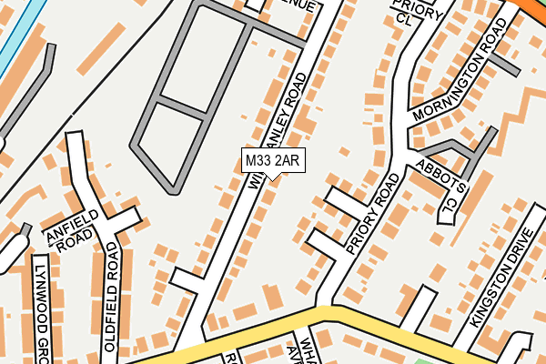 M33 2AR map - OS OpenMap – Local (Ordnance Survey)