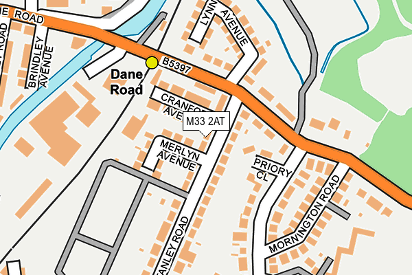 M33 2AT map - OS OpenMap – Local (Ordnance Survey)