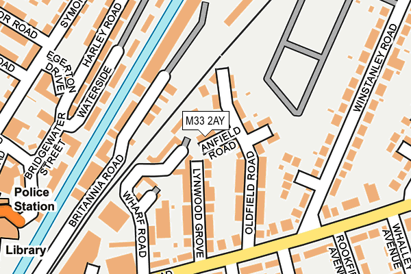 M33 2AY map - OS OpenMap – Local (Ordnance Survey)