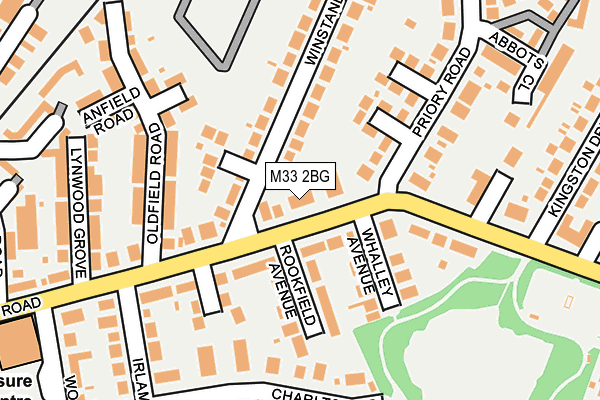 M33 2BG map - OS OpenMap – Local (Ordnance Survey)