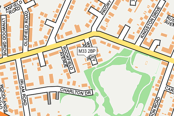 M33 2BP map - OS OpenMap – Local (Ordnance Survey)