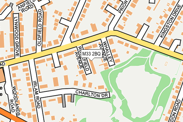 M33 2BQ map - OS OpenMap – Local (Ordnance Survey)