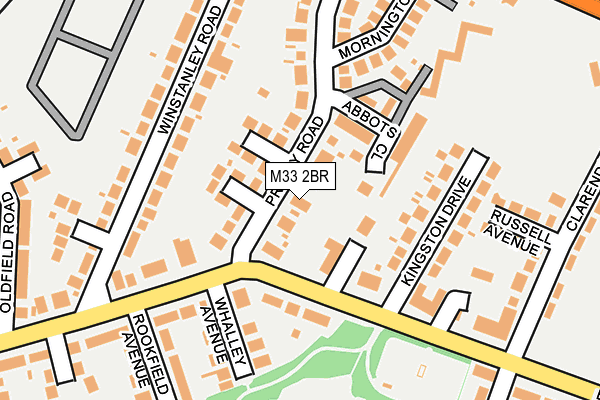 M33 2BR map - OS OpenMap – Local (Ordnance Survey)