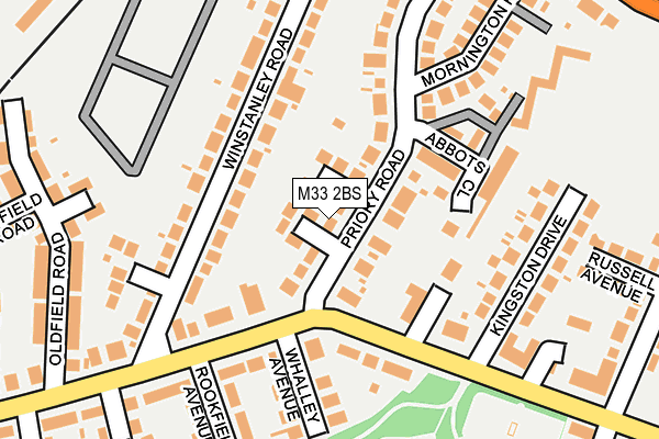 M33 2BS map - OS OpenMap – Local (Ordnance Survey)