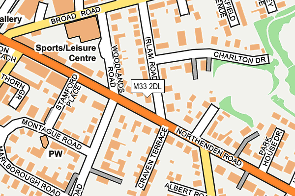 M33 2DL map - OS OpenMap – Local (Ordnance Survey)