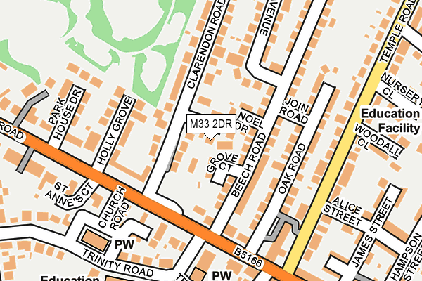 M33 2DR map - OS OpenMap – Local (Ordnance Survey)