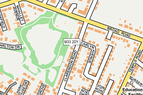 M33 2DY map - OS OpenMap – Local (Ordnance Survey)