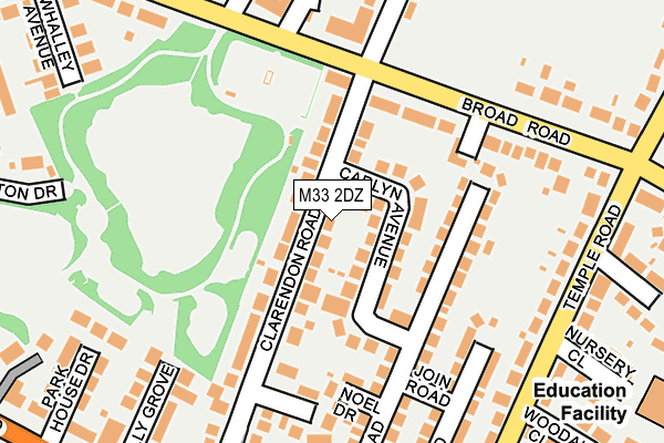 M33 2DZ map - OS OpenMap – Local (Ordnance Survey)