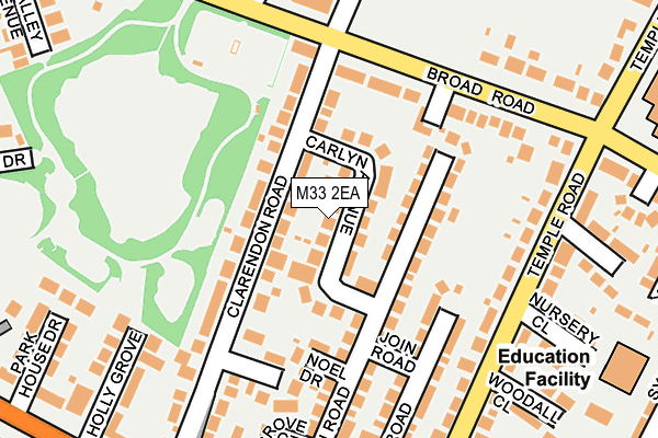 M33 2EA map - OS OpenMap – Local (Ordnance Survey)