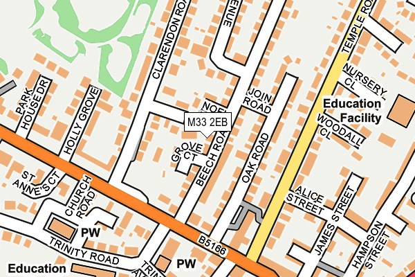 M33 2EB map - OS OpenMap – Local (Ordnance Survey)