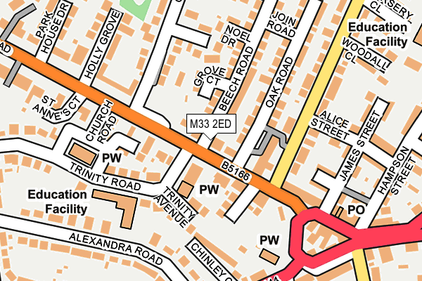 M33 2ED map - OS OpenMap – Local (Ordnance Survey)