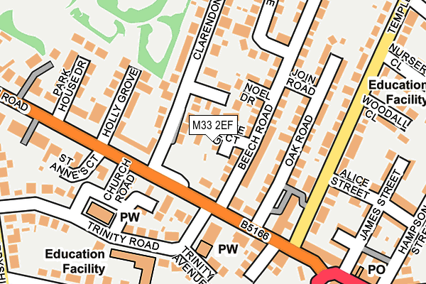 M33 2EF map - OS OpenMap – Local (Ordnance Survey)