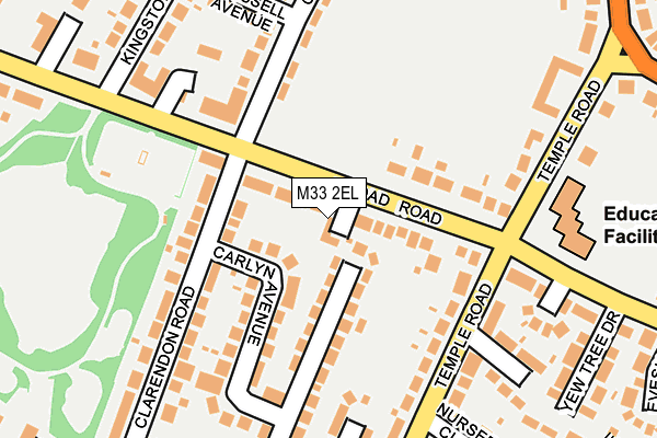 M33 2EL map - OS OpenMap – Local (Ordnance Survey)