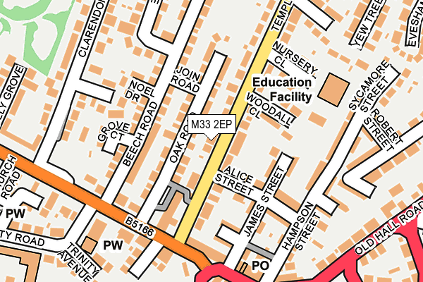 M33 2EP map - OS OpenMap – Local (Ordnance Survey)