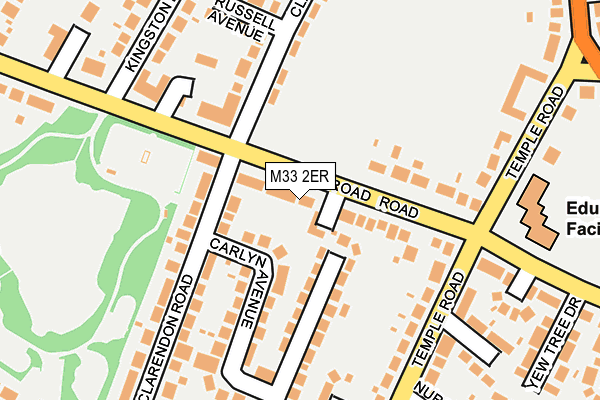 M33 2ER map - OS OpenMap – Local (Ordnance Survey)