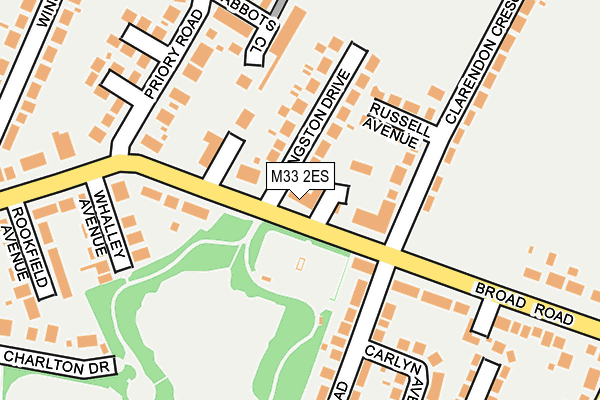 M33 2ES map - OS OpenMap – Local (Ordnance Survey)