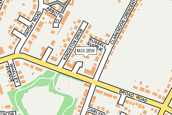 M33 2EW map - OS OpenMap – Local (Ordnance Survey)