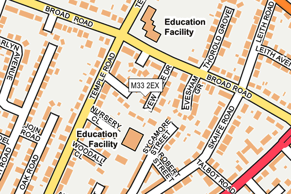 M33 2EX map - OS OpenMap – Local (Ordnance Survey)