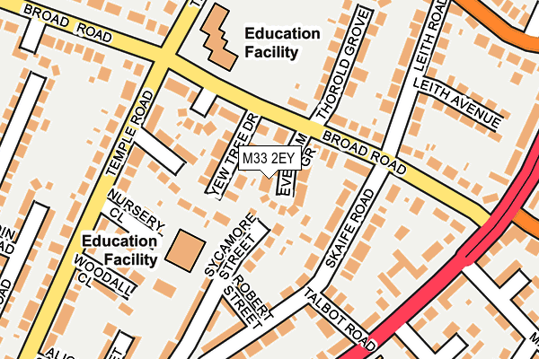 M33 2EY map - OS OpenMap – Local (Ordnance Survey)