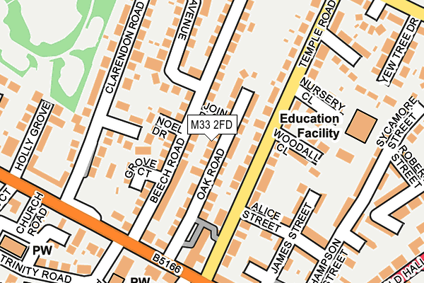 M33 2FD map - OS OpenMap – Local (Ordnance Survey)