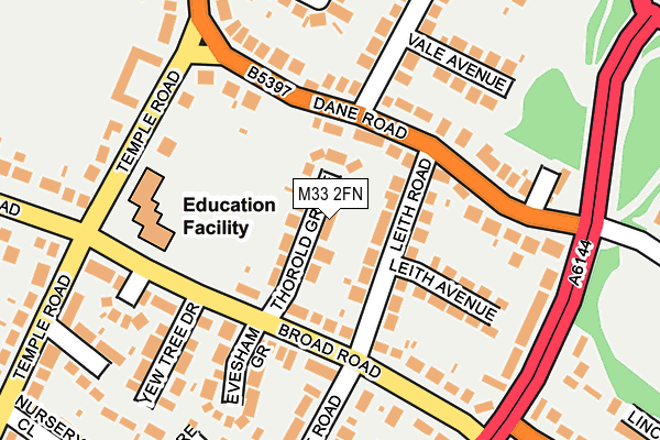 M33 2FN map - OS OpenMap – Local (Ordnance Survey)