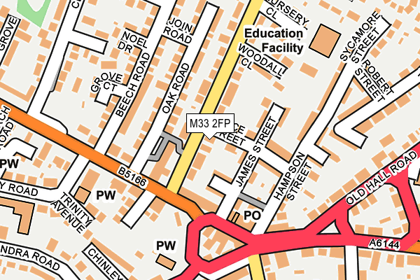 M33 2FP map - OS OpenMap – Local (Ordnance Survey)