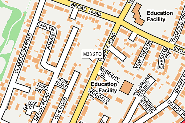 M33 2FQ map - OS OpenMap – Local (Ordnance Survey)