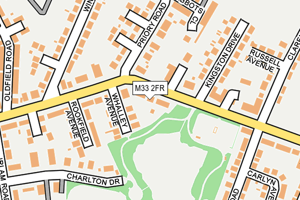 M33 2FR map - OS OpenMap – Local (Ordnance Survey)