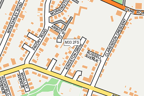 M33 2FS map - OS OpenMap – Local (Ordnance Survey)