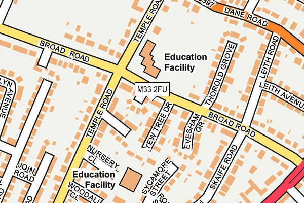 M33 2FU map - OS OpenMap – Local (Ordnance Survey)