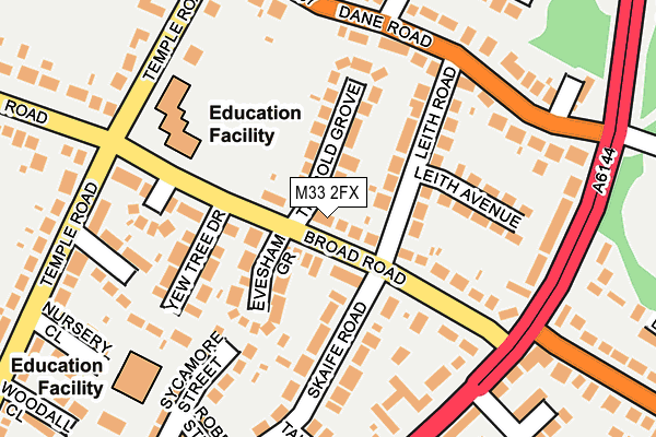 M33 2FX map - OS OpenMap – Local (Ordnance Survey)