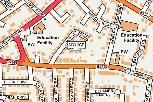 M33 2GF map - OS OpenMap – Local (Ordnance Survey)