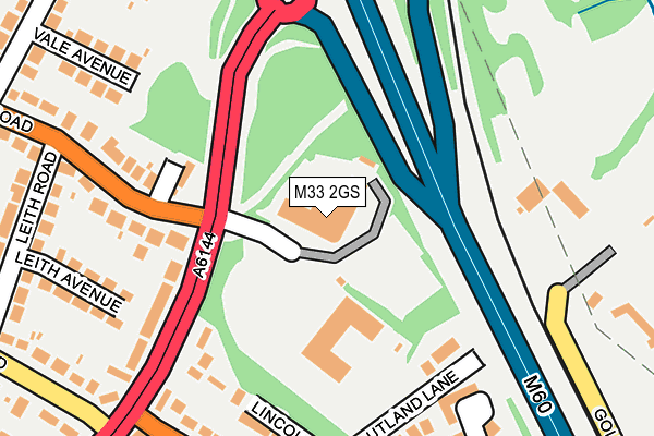 M33 2GS map - OS OpenMap – Local (Ordnance Survey)