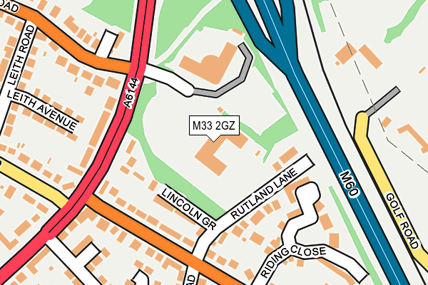 M33 2GZ map - OS OpenMap – Local (Ordnance Survey)