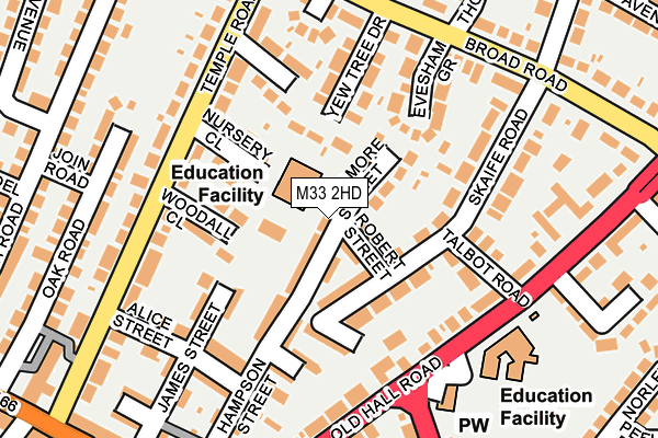 M33 2HD map - OS OpenMap – Local (Ordnance Survey)