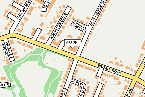 M33 2HL map - OS OpenMap – Local (Ordnance Survey)