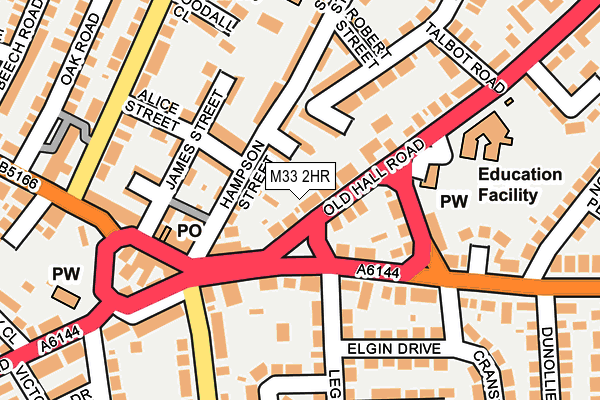 M33 2HR map - OS OpenMap – Local (Ordnance Survey)