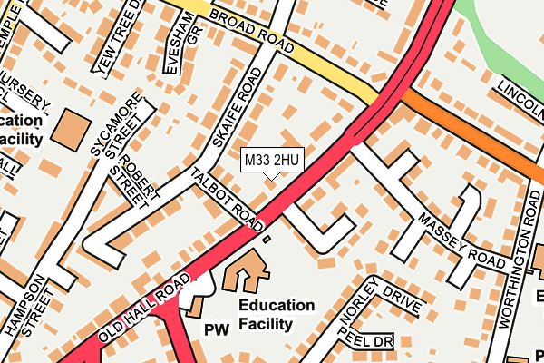 M33 2HU map - OS OpenMap – Local (Ordnance Survey)