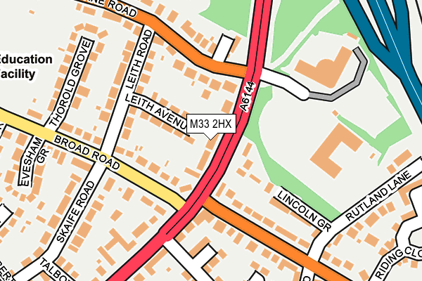M33 2HX map - OS OpenMap – Local (Ordnance Survey)