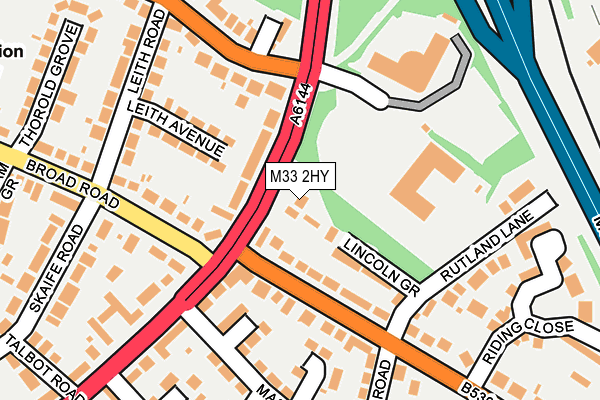 M33 2HY map - OS OpenMap – Local (Ordnance Survey)