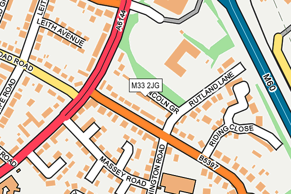 M33 2JG map - OS OpenMap – Local (Ordnance Survey)