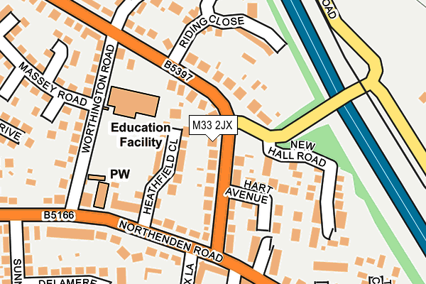 M33 2JX map - OS OpenMap – Local (Ordnance Survey)