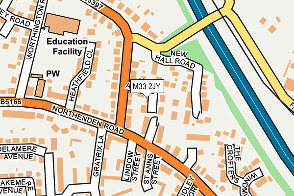 M33 2JY map - OS OpenMap – Local (Ordnance Survey)