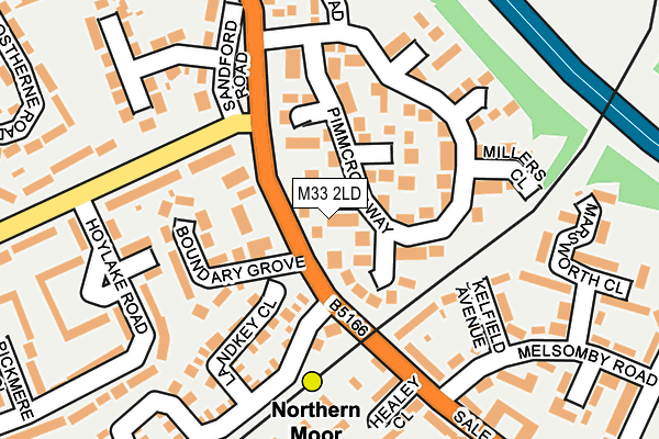 M33 2LD map - OS OpenMap – Local (Ordnance Survey)