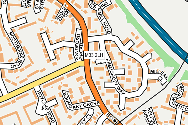 M33 2LH map - OS OpenMap – Local (Ordnance Survey)