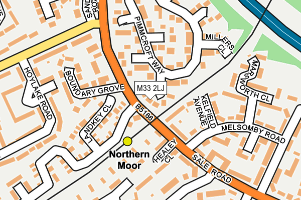 M33 2LJ map - OS OpenMap – Local (Ordnance Survey)