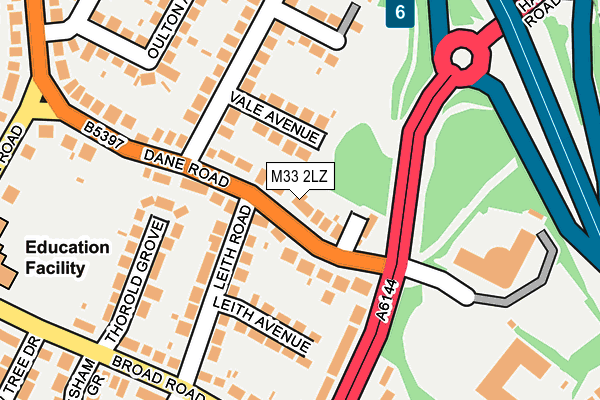 M33 2LZ map - OS OpenMap – Local (Ordnance Survey)