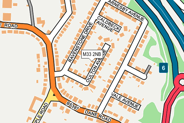 M33 2NB map - OS OpenMap – Local (Ordnance Survey)