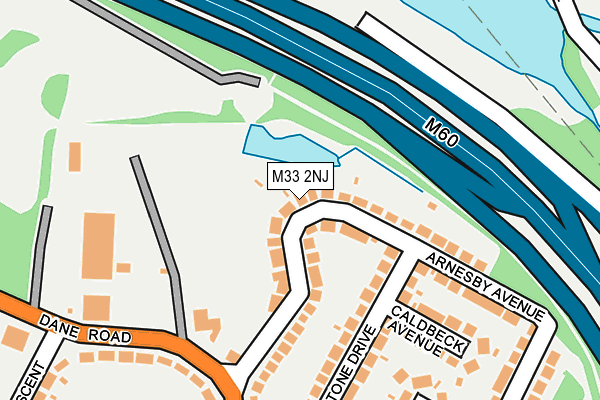 M33 2NJ map - OS OpenMap – Local (Ordnance Survey)